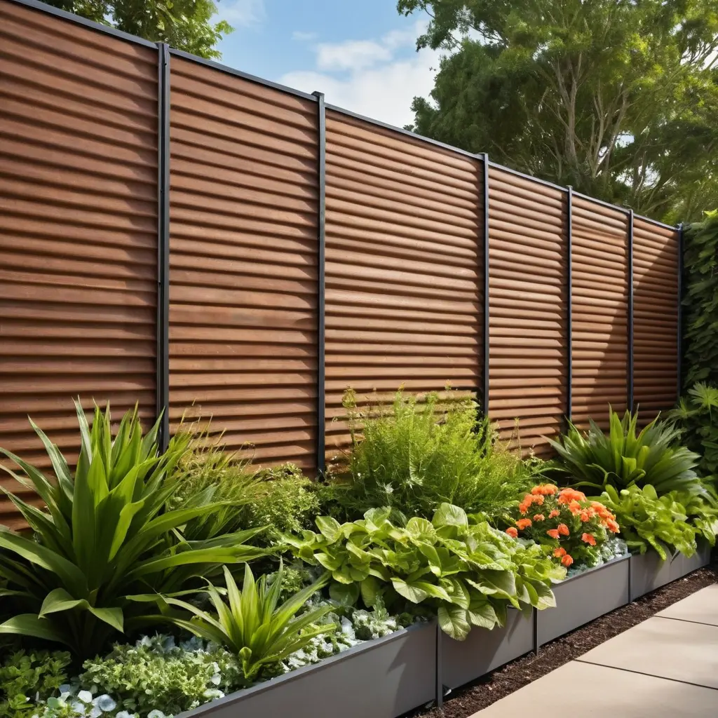 Corrugated Metal Fence