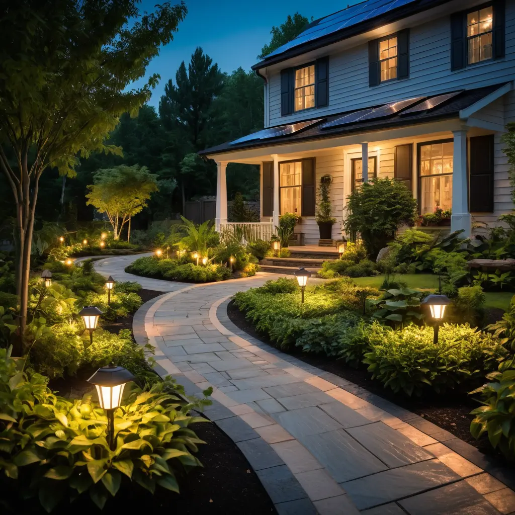 Frame Your Walkway With Solar Lights