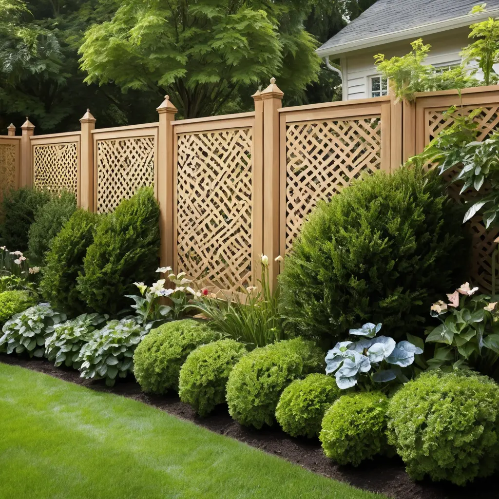 Privacy Fence with Decorative Cutouts