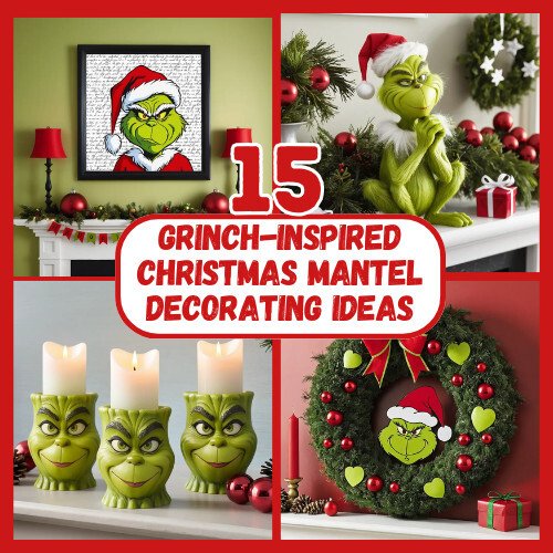 15 Grinch-Inspired Christmas Mantel Decorating Ideas