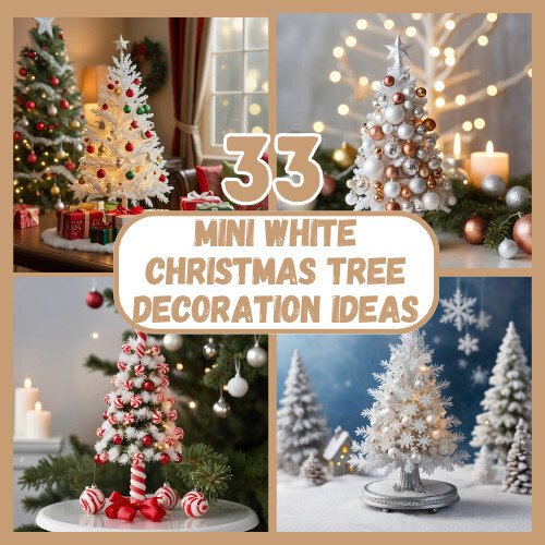 33 Mini White Christmas Tree Decoration Ideas