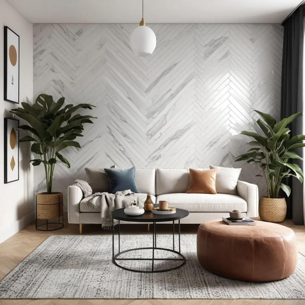 Add Herringbone Tile Panels