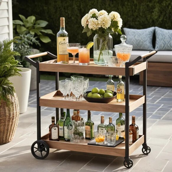 Bar Cart for Outdoor Entertaining