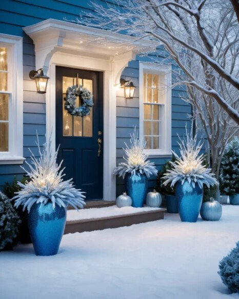 Blue Frosted Branches