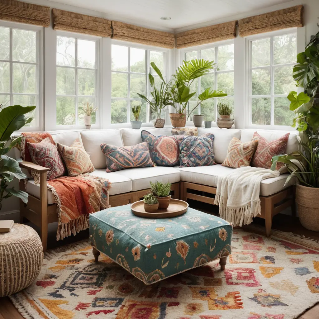 Boho-style Ottoman