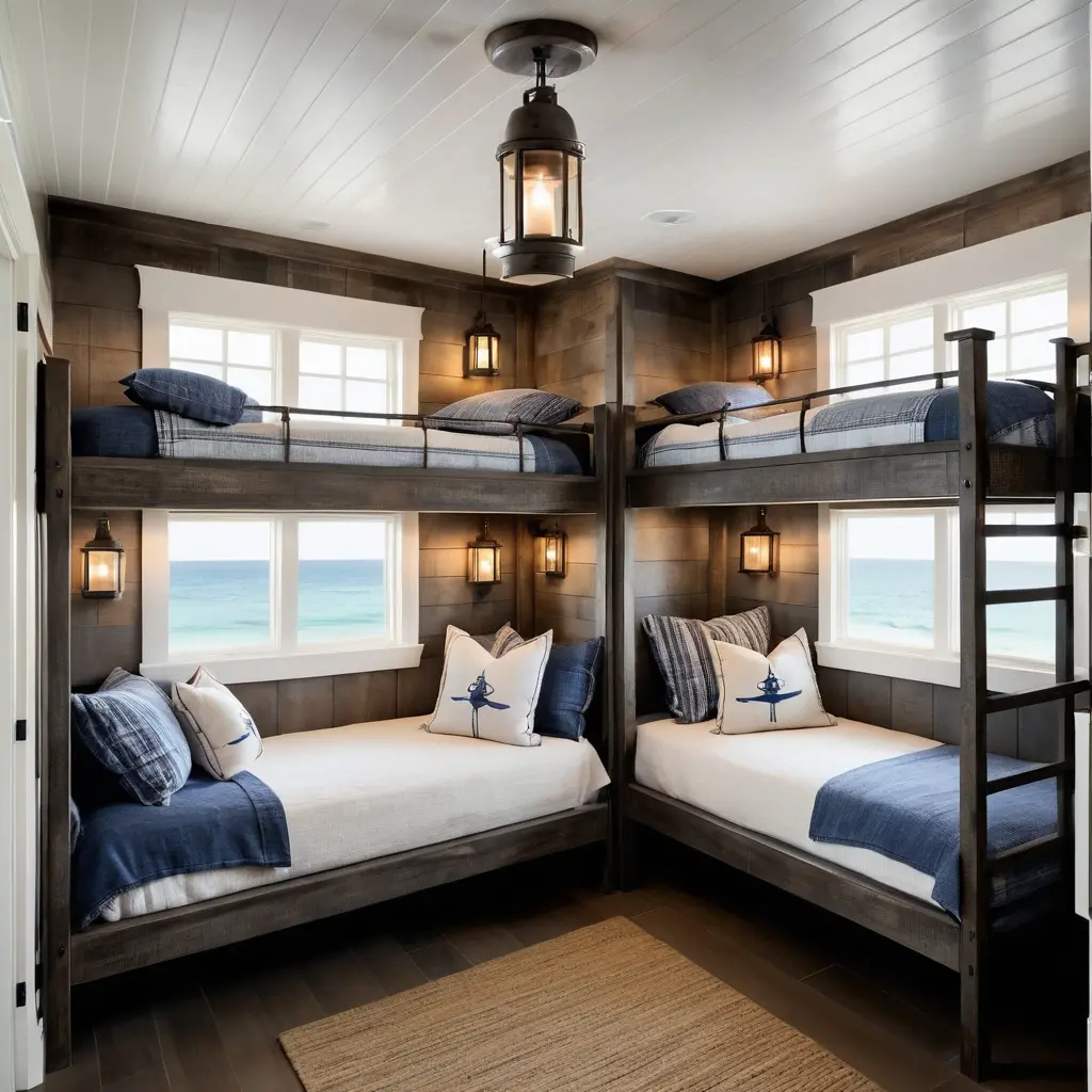 Bunk Beds with Lantern Lighting