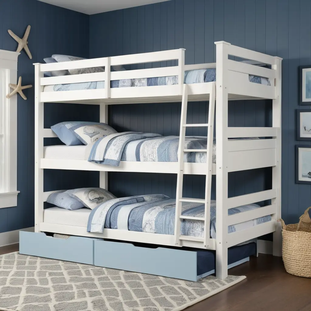 Bunk Beds with Sliding Ladder