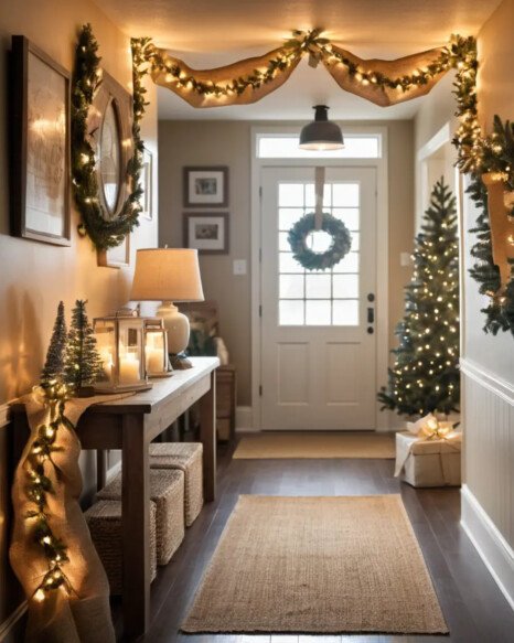 Burlap Garland with Lights