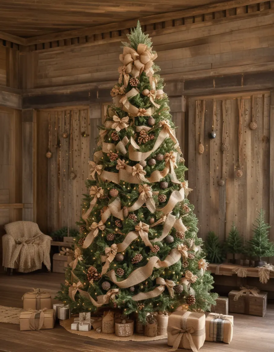 Burlap Ribbons for a Rustic Charm