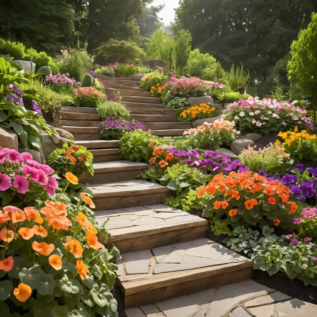 Cascading Flower Beds