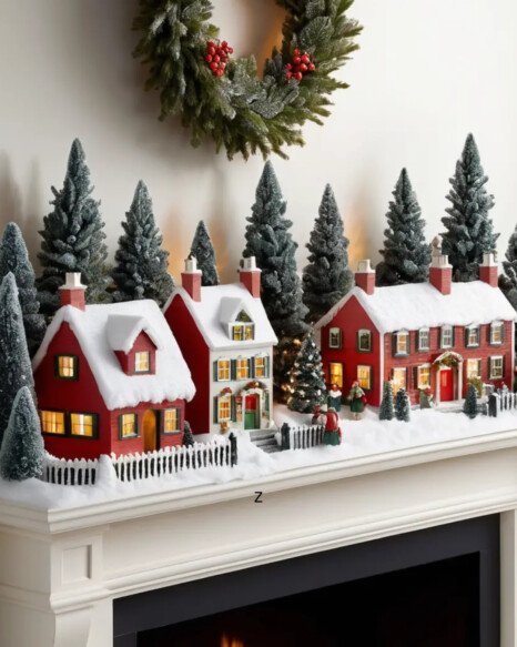 Christmas Village Scene