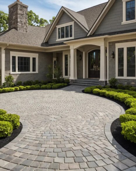 Circular Pattern Cement Pavers