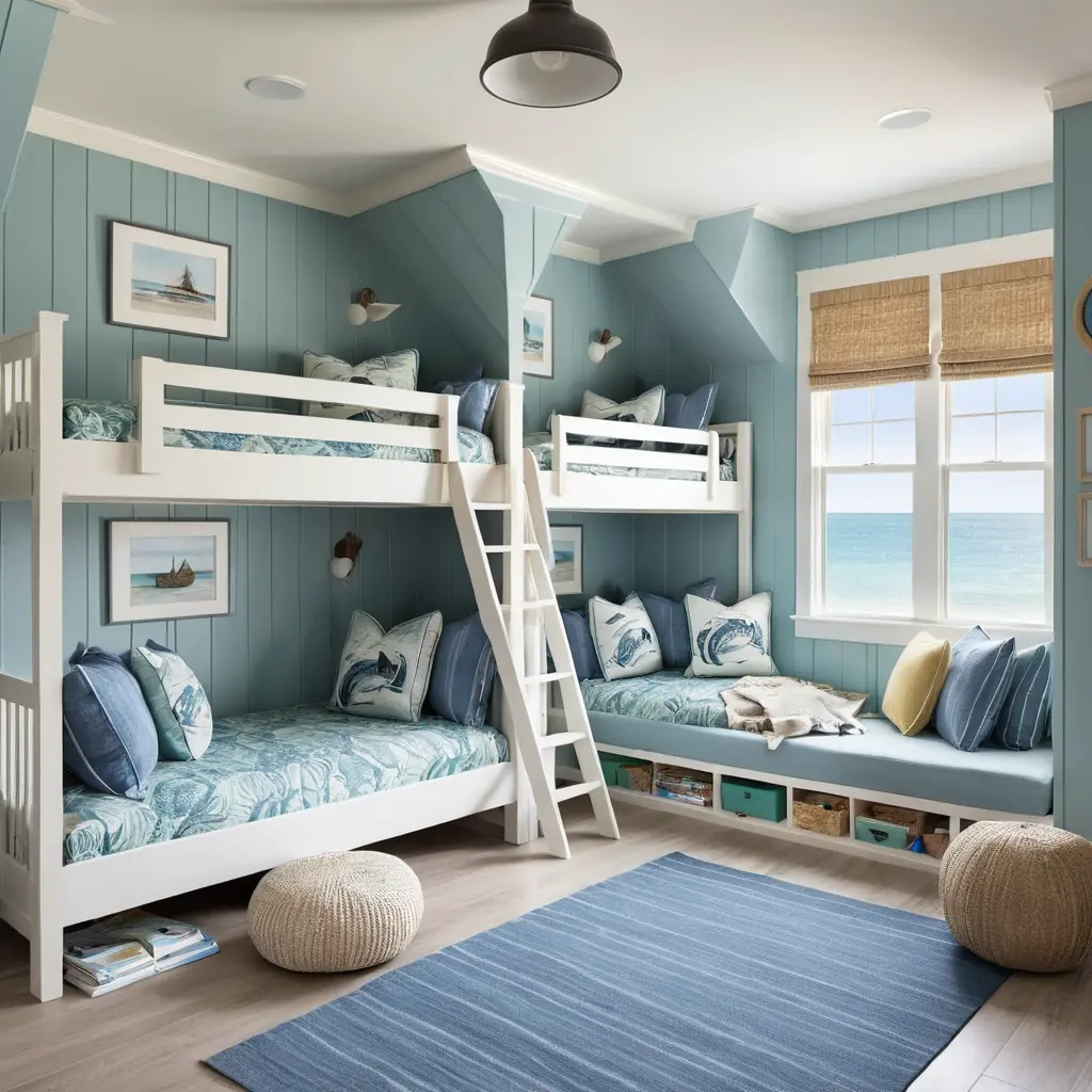 Coastal Loft-Style Bunks