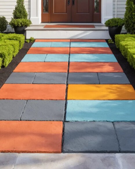 Color-Infused Cement Pavers