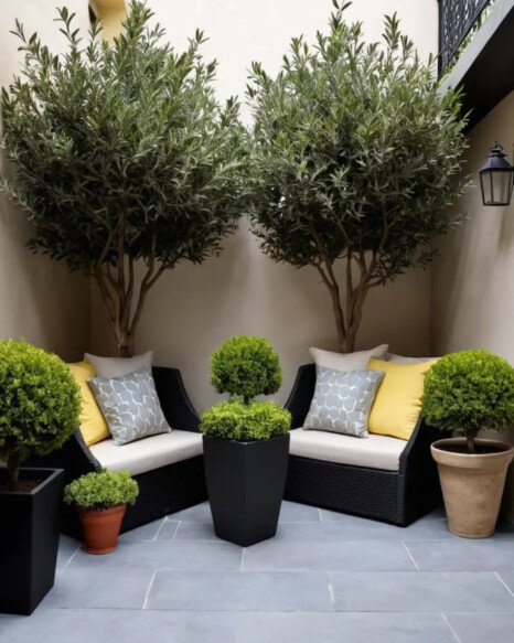 Create a Cozy Corner with Potted Trees