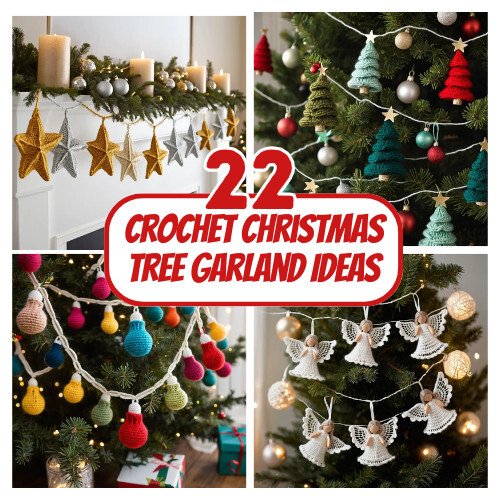 Crochet Christmas Tree Garland Ideas