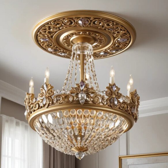 Crown-Shaped Ceiling Medallion