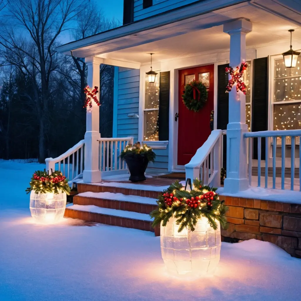 DIY Ice Lanterns with Lights