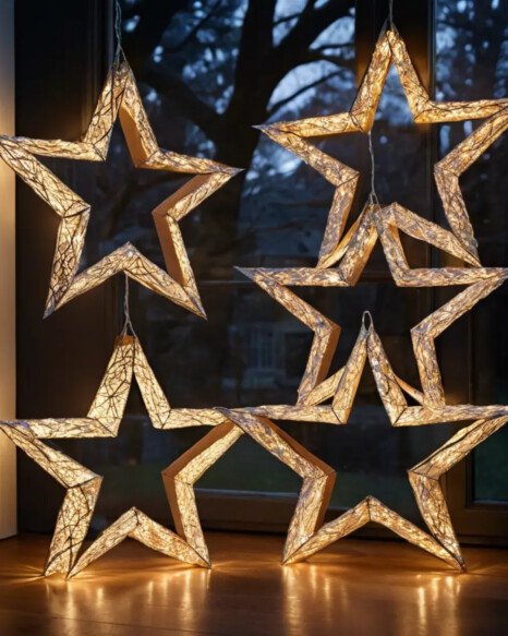 DIY Lighted Stars