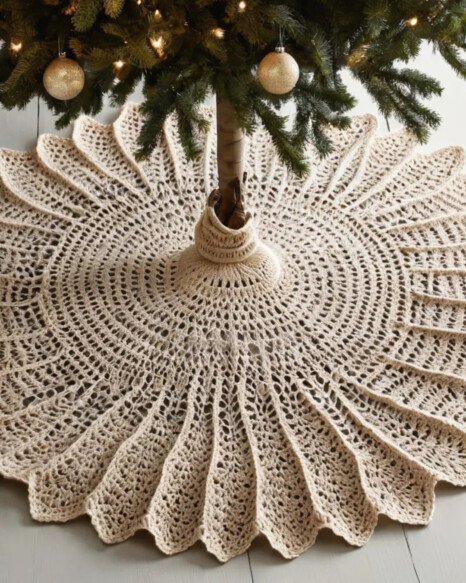 Elegant Fan-Stitch Skirt