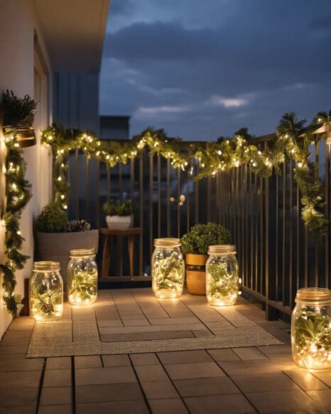 Fairy Lights in Mason Jars