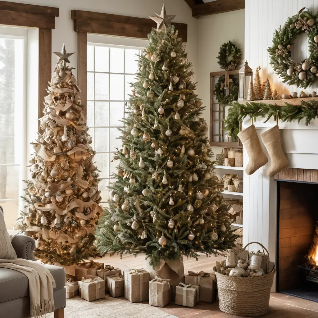 Farmhouse Tree with Rustic Bells