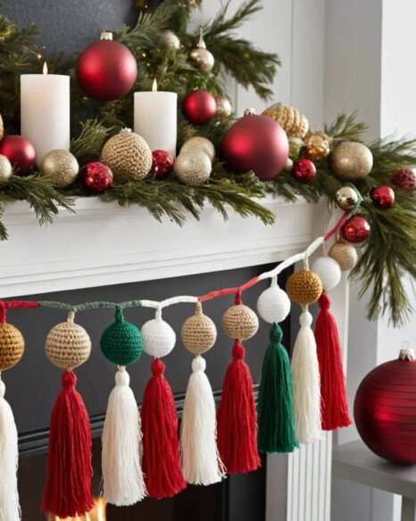 Festive Crochet Fringe Garland