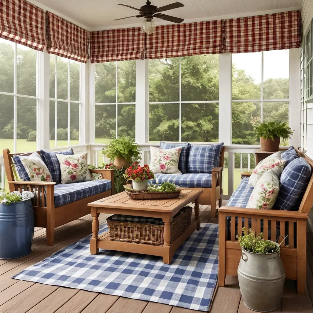 Floral and Plaid Fabrics