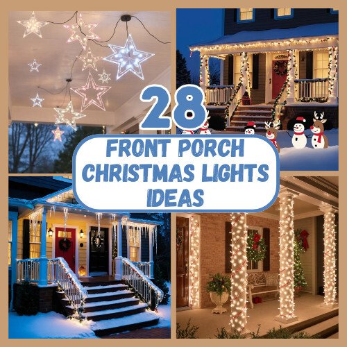 Front Porch Christmas Lights Ideas