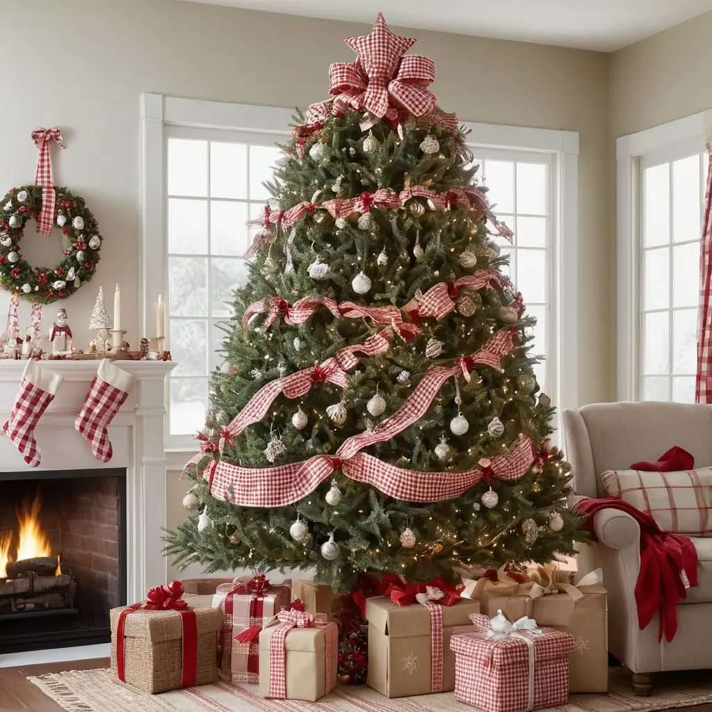 Gingham Checkered Ribbon