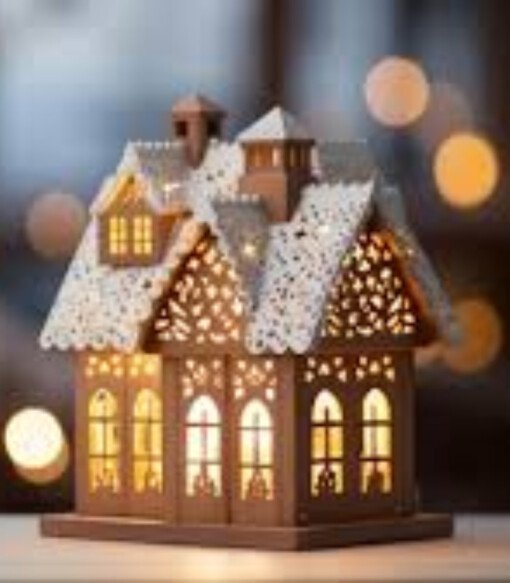 Glowing Gingerbread House Lights
