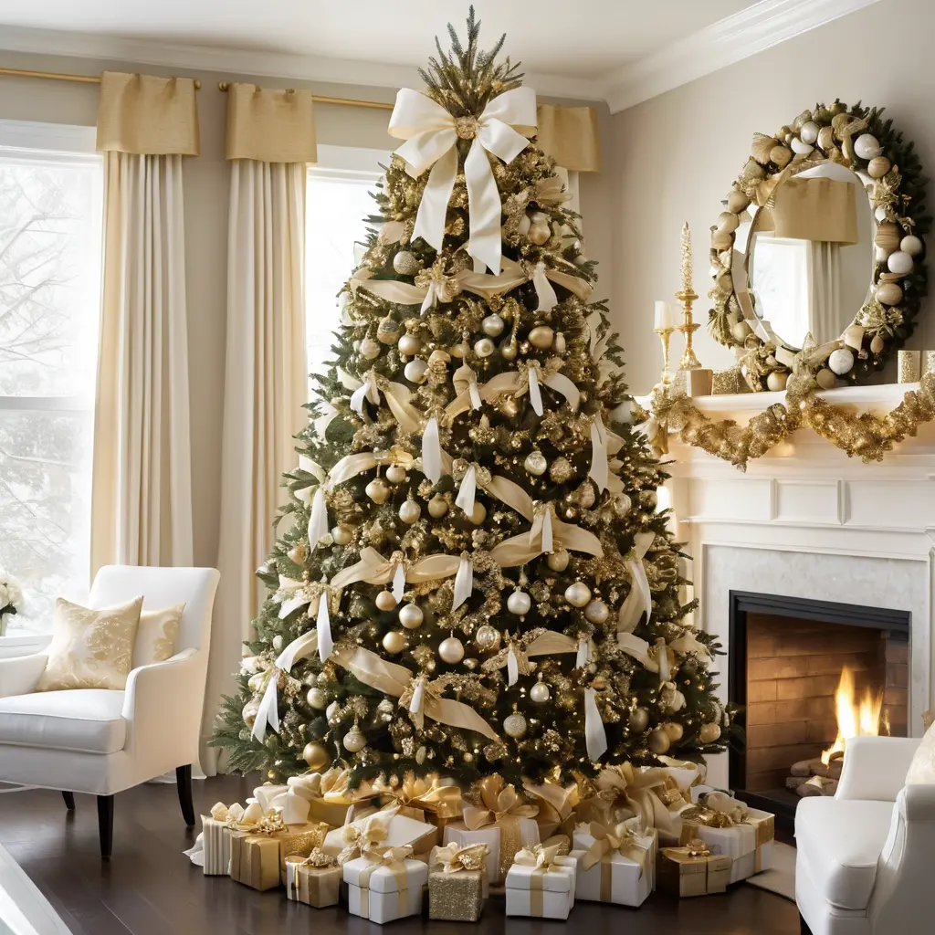 Gold and White Elegance