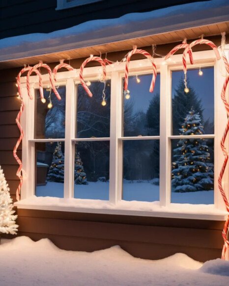 Hanging Candy Cane Lights