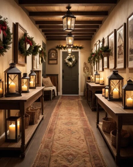 Hanging Lanterns with Battery-Operated Lights