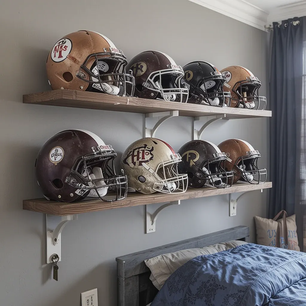Helmet Storage Shelf