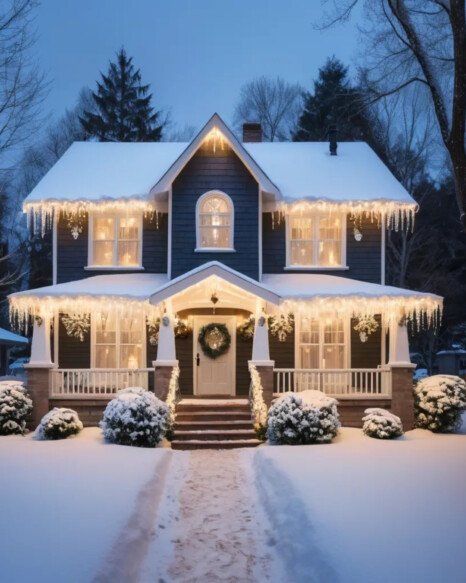 Icicle String Lights for Rooflines