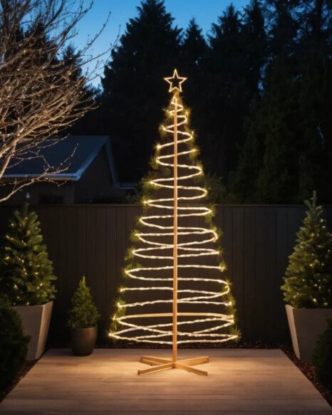 Illuminated Christmas Tree Outline