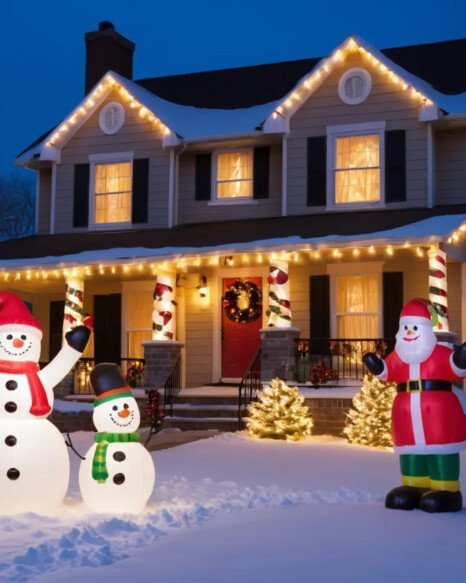 Inflatable Decorations with Lights