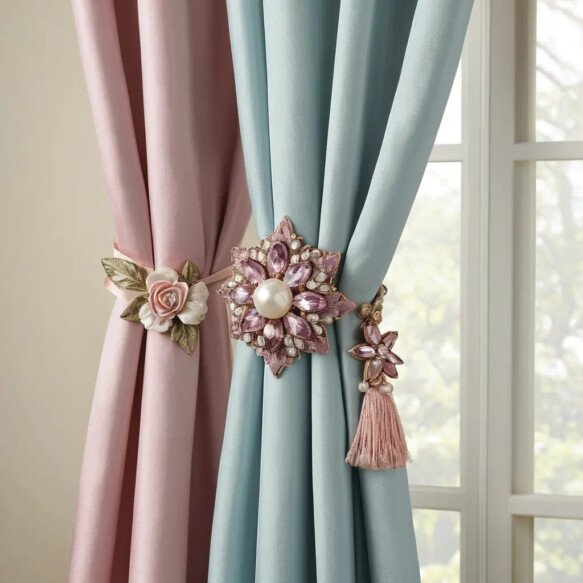 Jeweled Curtain Tiebacks