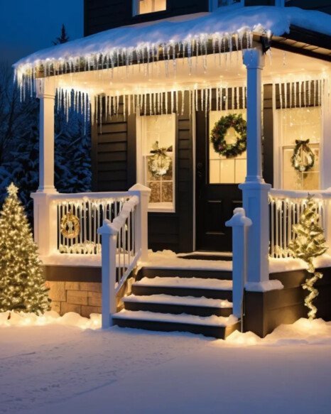 LED Icicle Curtain Lights