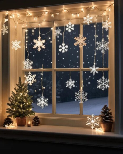 LED Snowflake Projector Lights