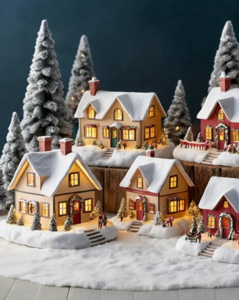 Light-Up Christmas Village