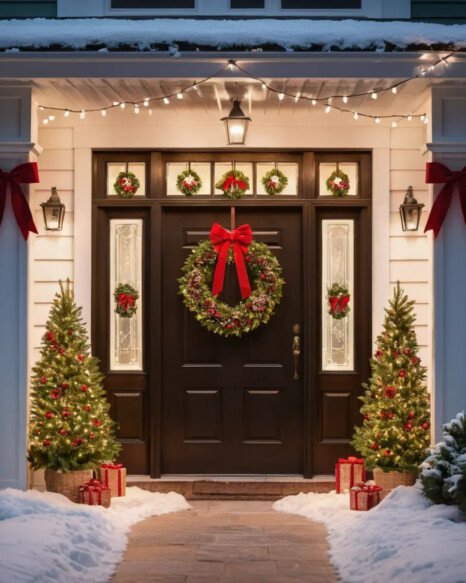 Light-Up Christmas Wreaths