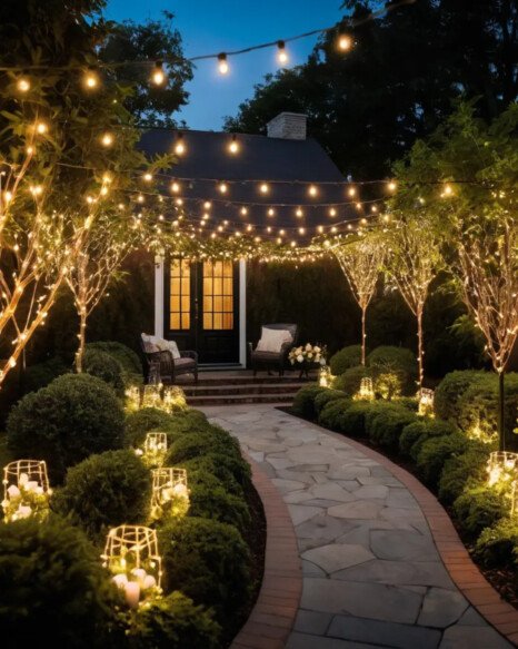 Lighted Bushes and Shrubs