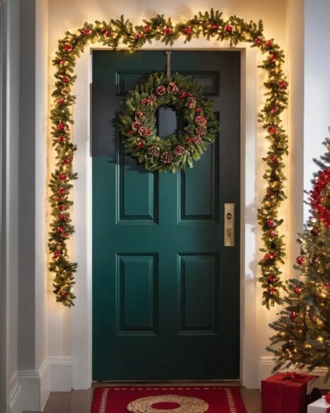 Lighted Christmas Wreath