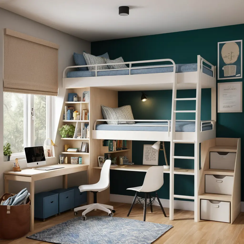 Loft Bed with a Study Space