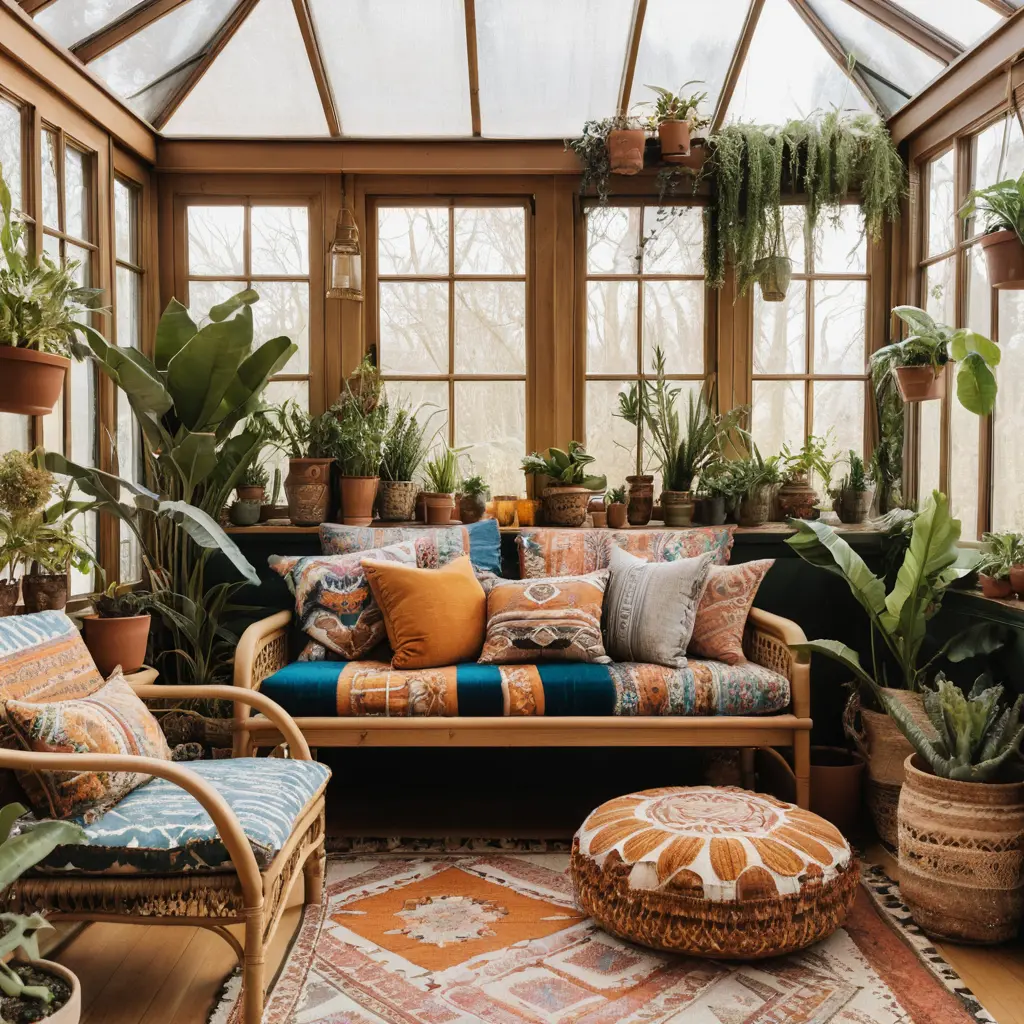 Loveseat with Patterned Fabrics