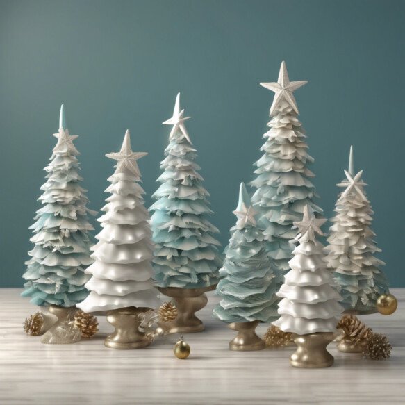 Mini Coastal Christmas Trees