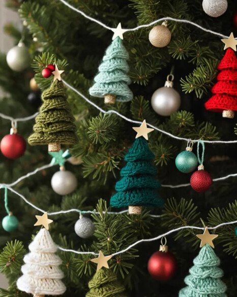 Mini Crochet Christmas Trees