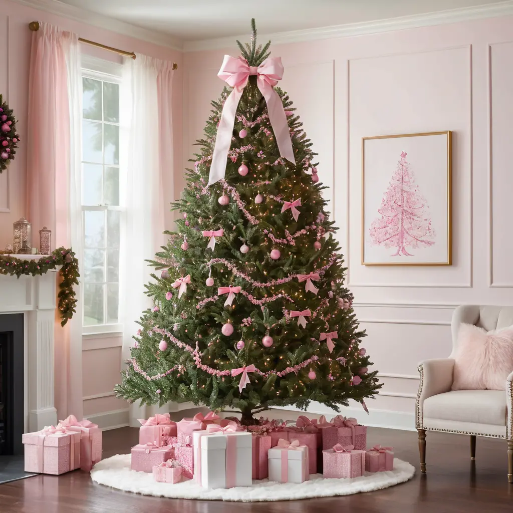 Mini Pink Bows on Branches